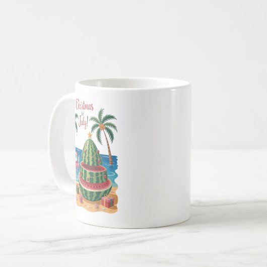 Weihnachten im Juli Watermelon Weihnachten Weihnac Kaffeetasse (Vorderseite Links)