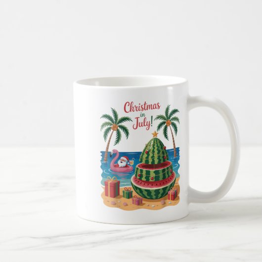 Weihnachten im Juli Watermelon Weihnachten Weihnac Kaffeetasse (Rechts)