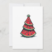 Weihnachten im Juli Watermelon Weihnachtsbaum Einladung (Vorderseite)