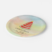 Weihnachten im Juli Watermelon Weihnachtsbaum Pappteller (Schrägansicht)