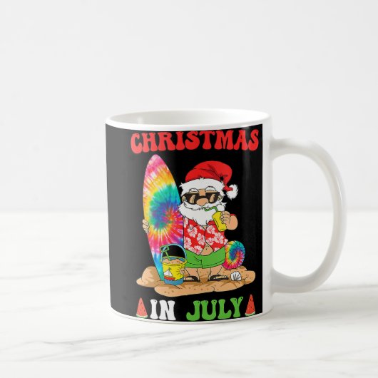 Weihnachten im Juli Weihnachten Gefärbte Krawatte Kaffeetasse (Rechts)