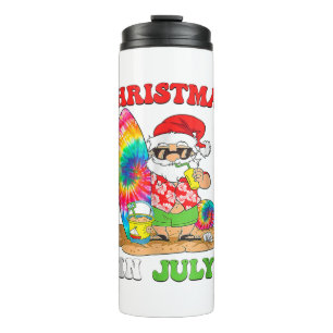 Weihnachten im Juli Weihnachten Gefärbte Krawatte Thermosbecher