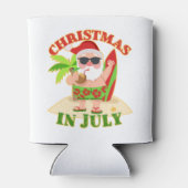 Weihnachten im Juli Weihnachten mit Surfboard Dosenkühler (Rückseite)