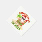 Weihnachten im Juli Weihnachten mit Surfboard Serviette (Ecke)