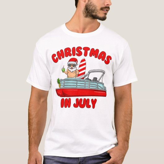 Weihnachten im Juli Weihnachten-Pontoon Weihnachte T-Shirt (Vorderseite)