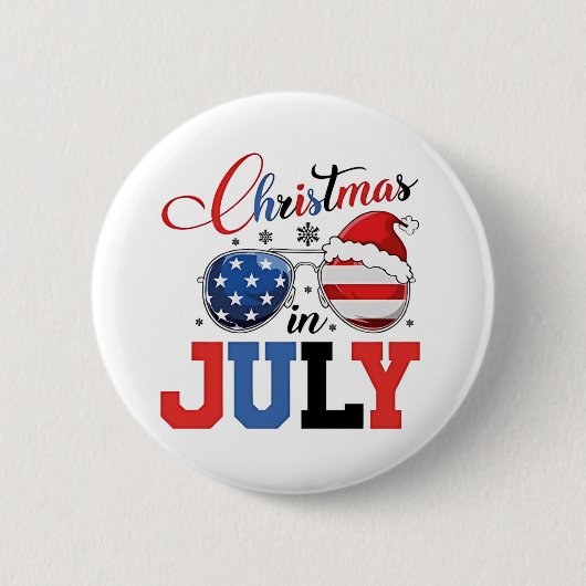 Weihnachten im Juli Weihnachten Weihnachten 4h Jul Button (Vorderseite)