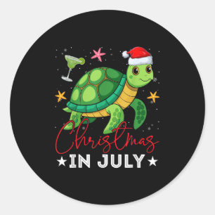 Weihnachten im Juli Weihnachten Weihnachten Weihna Runder Aufkleber