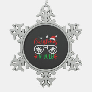 Weihnachten im Juli Weihnachten Weihnachtsfeiertag Schneeflocken Zinn-Ornament