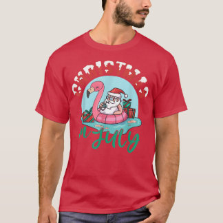 Weihnachten im Juli Weihnachtsfeiertag Flamingo Su T-Shirt