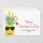 Weihnachten im Juli Weihnachtskarte (Vorderseite)