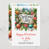 Weihnachten im Juli Weihnachtskartentafel (Vorne/Hinten)