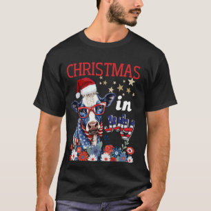 Weihnachten im Juli Weihnachtskühe im Sommer Blume T-Shirt