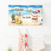 Weihnachten im Juli Weihnachtsmann am Strand Banner (Insitu)