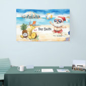 Weihnachten im Juli Weihnachtsmann am Strand Banner (Messeveranstaltung)