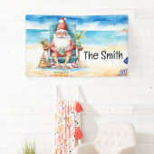 Weihnachten im Juli Weihnachtsmann am Strand Banner (Insitu)
