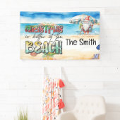 Weihnachten im Juli Weihnachtsmann am Strand Banner (Insitu)