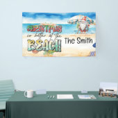 Weihnachten im Juli Weihnachtsmann am Strand Banner (Messeveranstaltung)