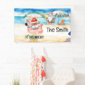 Weihnachten im Juli Weihnachtsmann am Strand Banner (Insitu)