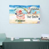 Weihnachten im Juli Weihnachtsmann am Strand Banner (Messeveranstaltung)