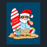 Weihnachten im Juli Weihnachtsmann am Strand mit Poster<br><div class="desc">Weihnachten im Juli Weihnachtsmann am Strand mit Surfboard Geschenk. Perfektes Geschenk für Ihren Vater,  Mama,  Papa,  Männer,  Frauen,  Freunde und Familienmitglieder am Erntedank Tag,  Weihnachten,  Muttertag,  Vatertag,  4. Juli,  1776 Unabhängiger Tag,  Veteranen Tag,  Halloween,  Patrick's Day</div>