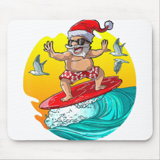 Weihnachten im Juli Weihnachtsmann Hawaii Sommer Mousepad