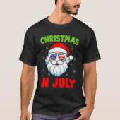 Weihnachten im Juli Weihnachtsmann Sommerbaden T-Shirt (Vorderseite)