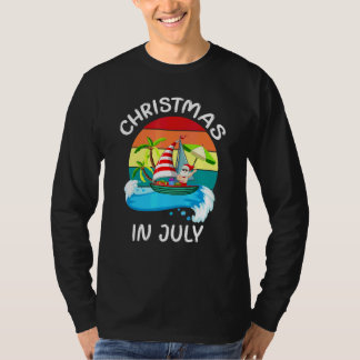 Weihnachten im Juli Weihnachtsmann Surft Sommer St T-Shirt