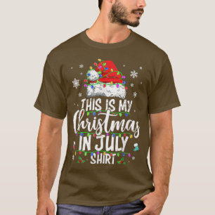 Weihnachten im Juli Weihnachtsmannmütze Sommerstra T-Shirt