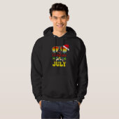 Weihnachten im Juli Weihnachtsmannmütze Sonnenbril Hoodie (Vorne ganz)