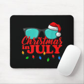 Weihnachten im Juli Weihnachtsmannmütze Sonnenbril Mousepad (Mit Mouse)