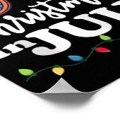 Weihnachten im Juli Weihnachtsmannmütze Sonnenbril Poster (Ecke)