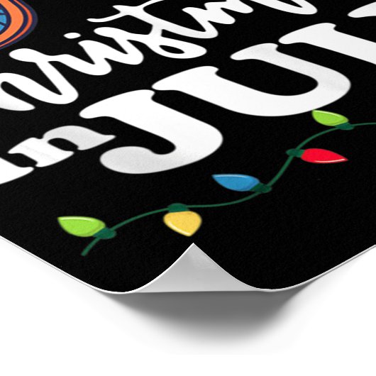 Weihnachten im Juli Weihnachtsmannmütze Sonnenbril Poster (Ecke)