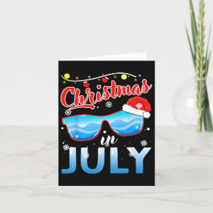 Weihnachten im Juli Weihnachtsmannmütze Sungles Mä Karte