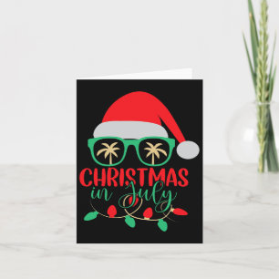 Weihnachten im Juli Weihnachtsmannmütze Sungles So Karte