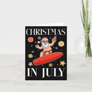Weihnachten im Juli Weihnachtsschwimmbad Sommerres Karte