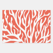 Weihnachten im Juli, weißer Korallenprint Geschenkpapier Set (Vorderseite 3)