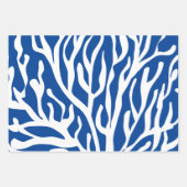 Weihnachten im Juli, weißer Korallenprint Geschenkpapier Set (Vorderseite 2)