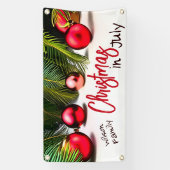 Weihnachten im Juli Wiedersehen Summer Pool Party Banner (Vertikal)