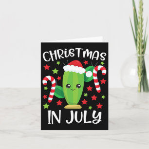 Weihnachten im Juli Wüstenkaktus Niedlich Santa Su Karte