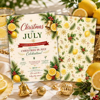 Weihnachten im Juli Zitrusparty Einladung