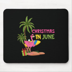 Weihnachten im Juni Flamingo Xmas Sommerurlaub sei Mousepad