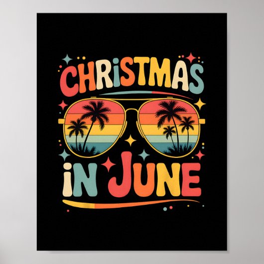 Weihnachten im Juni Single Retro Sommerurlaub Xm Poster (Vorne)