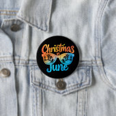 Weihnachten im Juni Sonnenbrille Funny Summer Vaca Button (Beispiel)