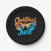 Weihnachten im Juni Sonnenbrille Funny Summer Vaca Pappteller (Vorderseite)