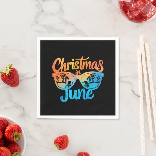 Weihnachten im Juni Sonnenbrille Funny Summer Vaca Serviette (Beispiel)