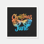 Weihnachten im Juni Sonnenbrille Funny Summer Vaca Serviette (Vorderseite)