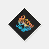 Weihnachten im Juni Sonnenbrille Funny Summer Vaca Serviette (Ecke)