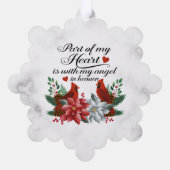 Weihnachten im Kardinal Ornament Karte (Rückseite)