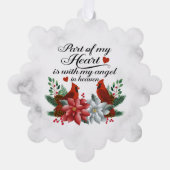 Weihnachten im Kardinal Ornament Karte (Vorderseite)