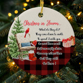 Weihnachten im Karierten Foto in Heaven Buffalo Keramik Ornament